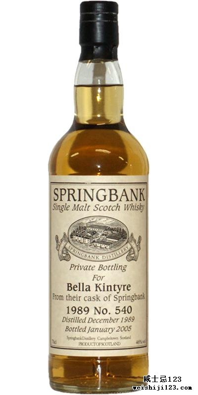 Springbank 1989 Private Bottling