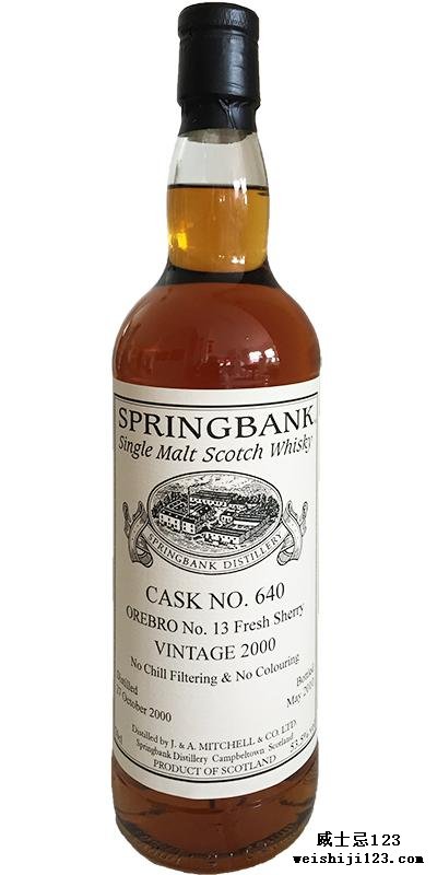 Springbank 2000 - OREBRO No. 13