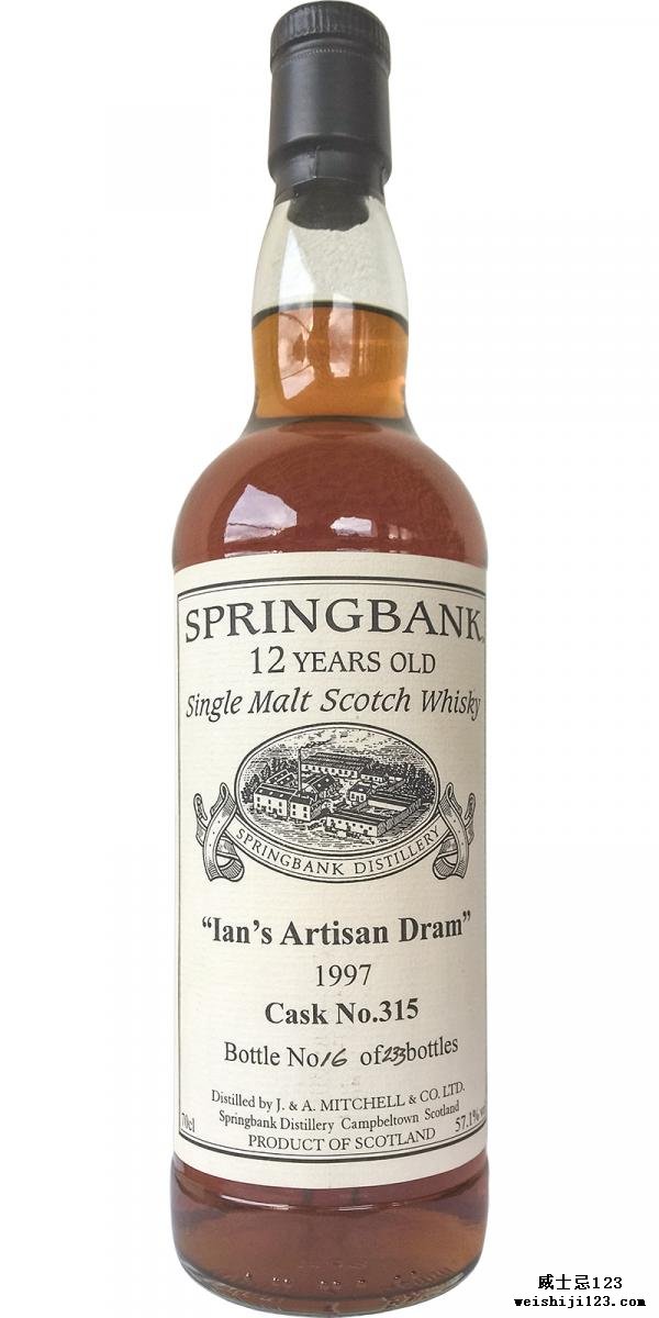 Springbank 1997 - Ian's Artisan Dram