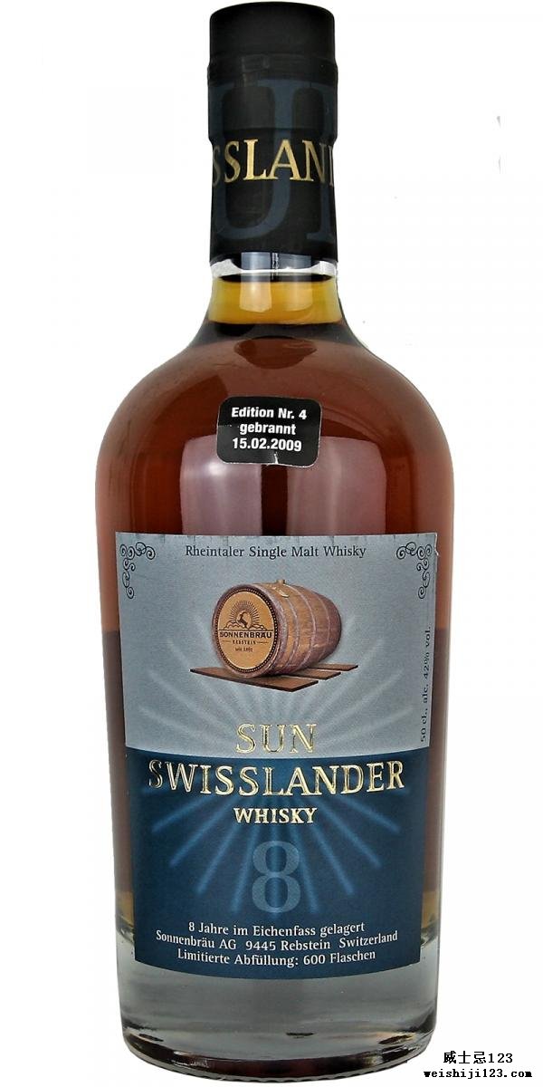 Sonnenbräu Sun - Swisslander Whisky