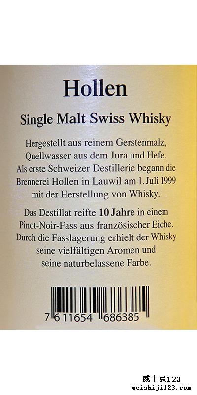 Hollen Single Malt Swiss Whisky