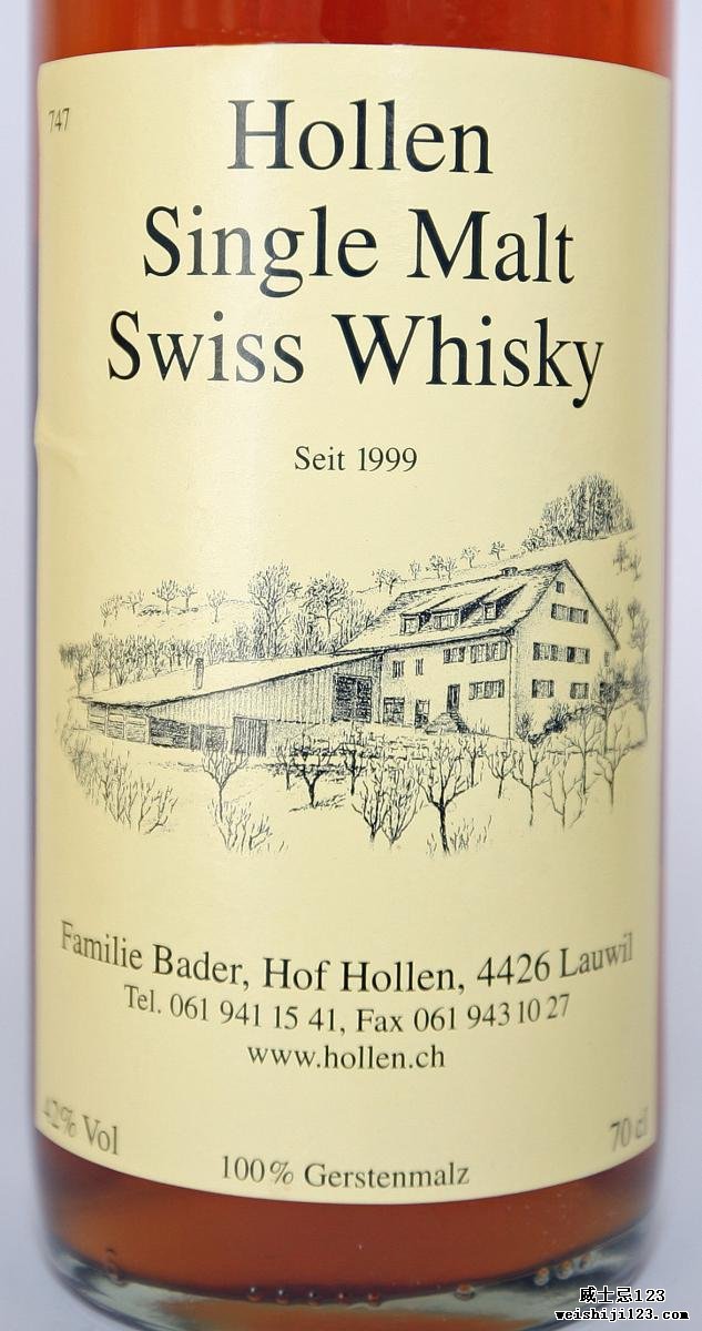 Hollen Single Malt Swiss Whisky