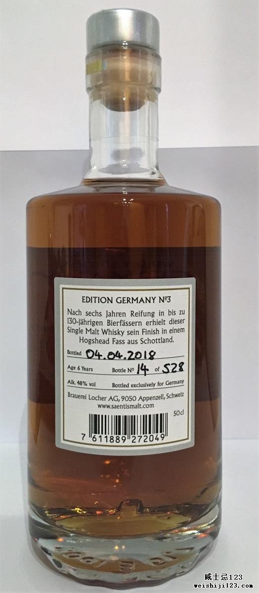 Säntis Malt Whisky Edition Germany No 3