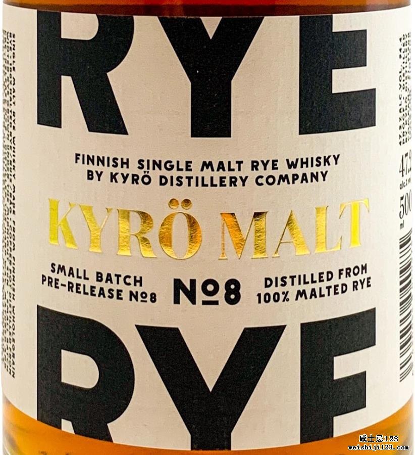 Kyrö Single Malt Rye Whisky